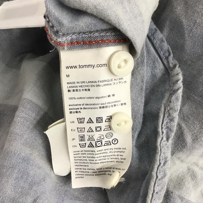 トミーヒルフィガー TOMMY HILFIGER シャツ、ブラウス 長袖 長袖シャツ ボーダーシャツ カラーシャツ ボタンダウンシャツ M ボーダー柄 インディゴ / インディゴ / メンズ USED 古着 中古 10126229