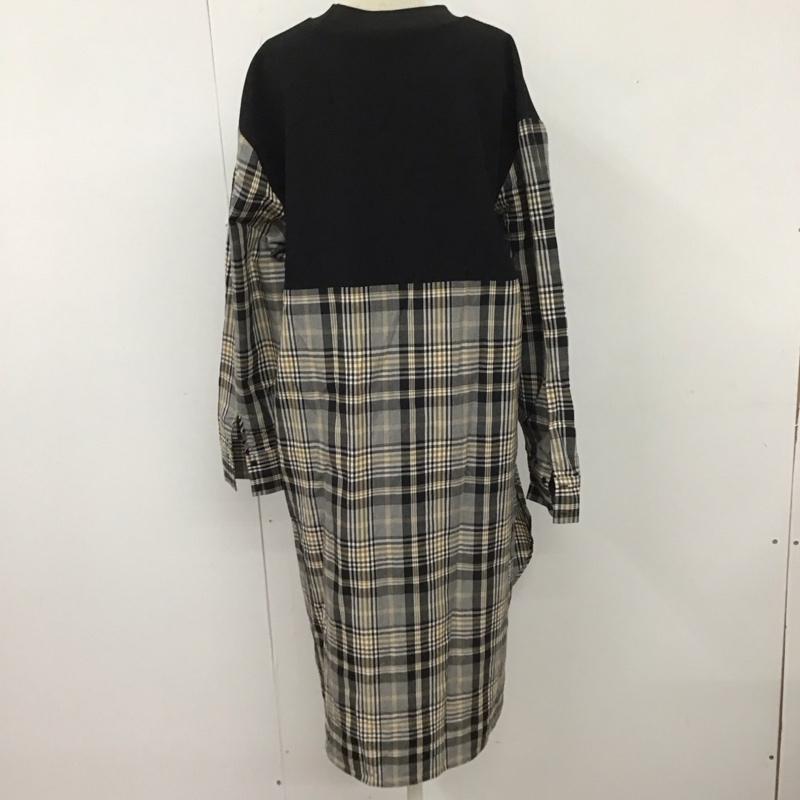 ザラ ZARA ワンピース ロングスカート 長袖ロングワンピース チェックワンピース シャツワンピース L チェック マルチカラー / マルチカラー / レディース USED 古着 中古 10111157