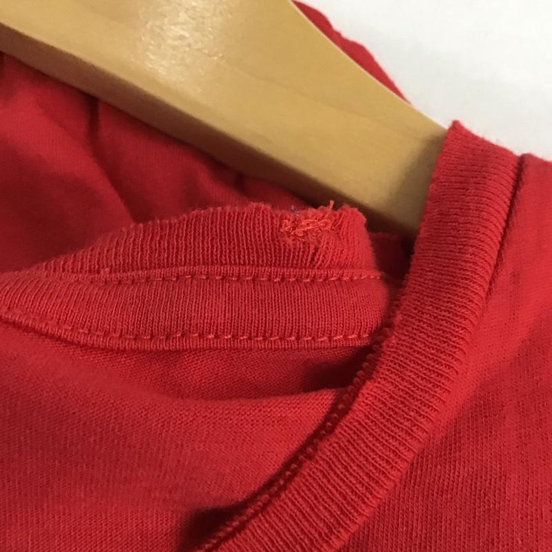 ディーゼル DIESEL Tシャツ 半袖 クルーネック S ロゴ、文字 赤 / レッド / レディース USED 古着 中古 10130601