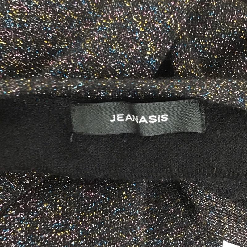 ジーナシス JEANASIS ニット、セーター 長袖 JS062807AD ラメ Vネック FREE 無地 黒 / ブラック /  レディース USED 古着 中古 10113849