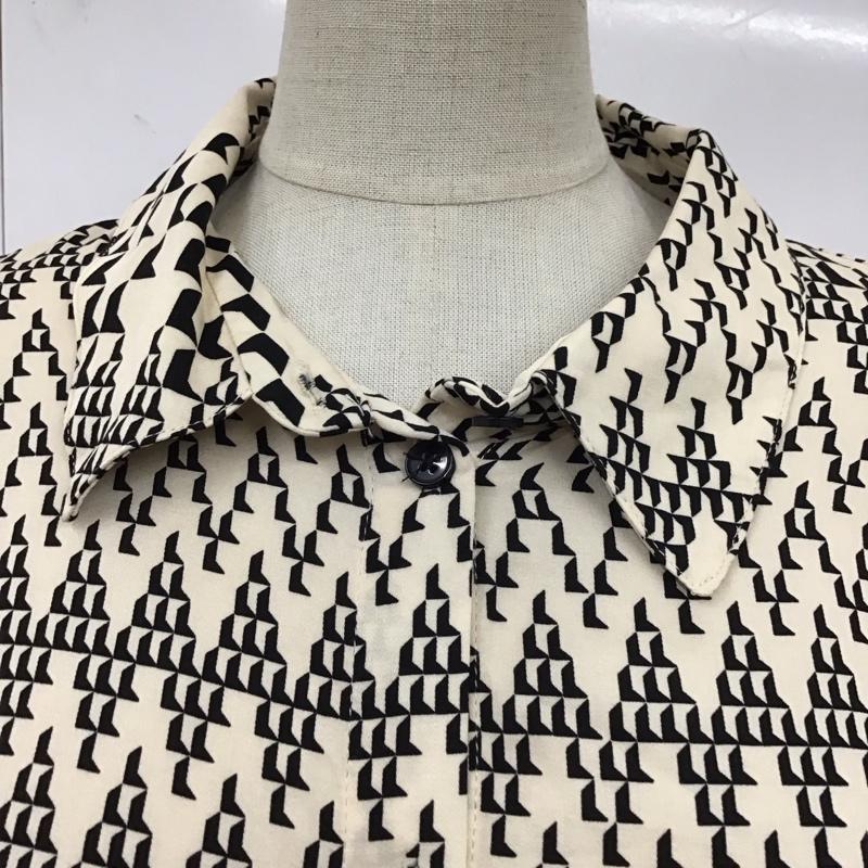 ザラ ZARA シャツ、ブラウス 長袖 長袖シャツ カラーシャツ 総柄シャツ 長袖カットソー L プリント ベージュ / ベージュ / レディース USED 古着 中古 10117995