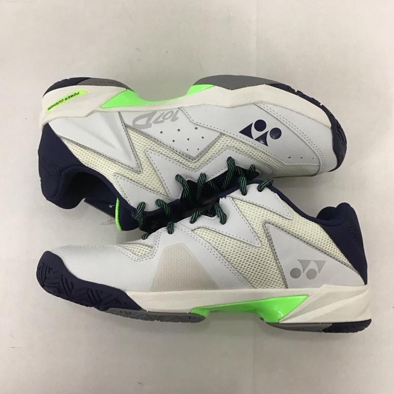 ヨネックス YONEX カジュアルシューズ カジュアルシューズ パワークッション 107D SHT107D テニスシューズ 24.5cm 無地 白 / ホワイト / X 紺 / ネイビー / レディース USED 古着 中古 10125822