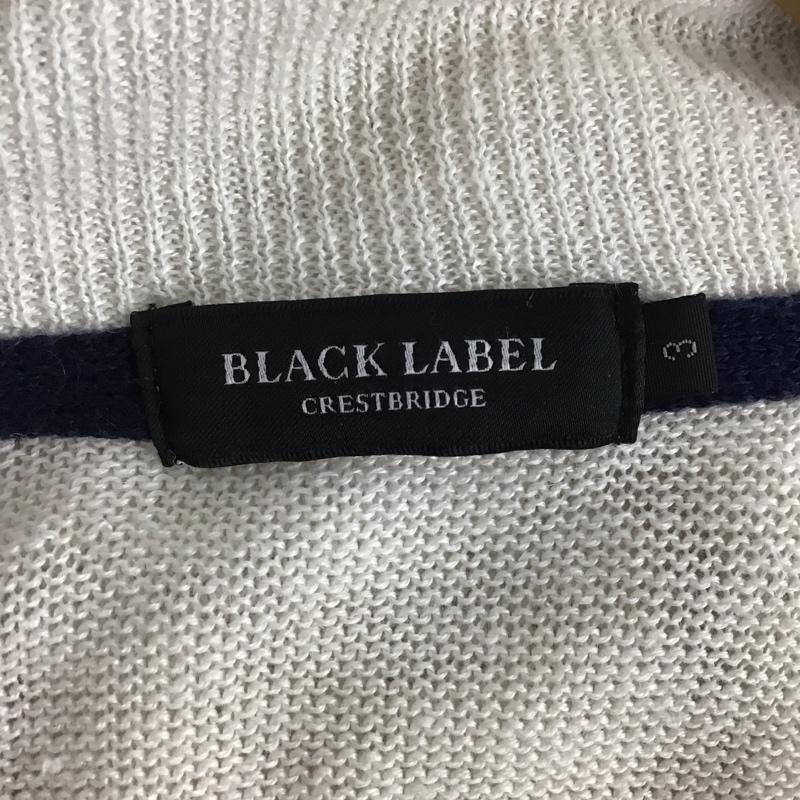 ブラックレーベルクレストブリッジ BLACK LABEL CRESTBRIDGE カーディガン 長袖 長袖カーディガン 前ボタン ニットカーディガン 3 ロゴ、文字 白 / ホワイト / メンズ USED 古着 中古 10131554