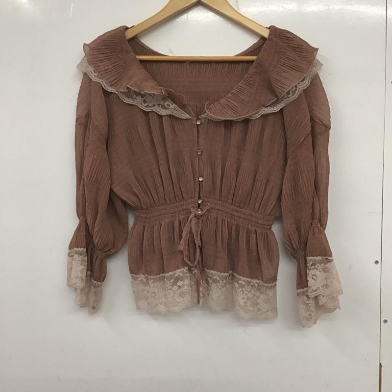 ナイスクラップ NICE CLAUP シャツ、ブラウス 七分袖 FREE 無地 桃 / ピンク / レディース USED 古着 中古 10138173
