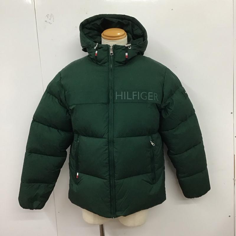 トミーヒルフィガー TOMMY HILFIGER ジャケット、上着 ダウンジャケット ジップアップジャケット パーカージャケット ダウンジャケット アウター M ロゴ、文字 緑 / グリーン /  メンズ USED 古着 中古 10125022