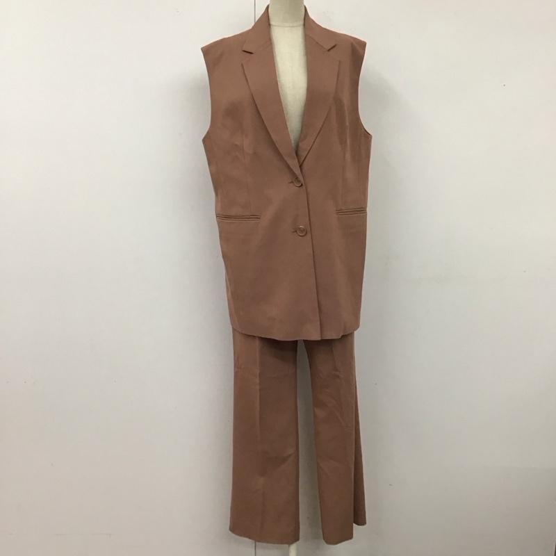 スライ SLY セットアップ セットアップ 030EAP30-1040 WOOL MIX OVER VEST 030EAR31-0780 WOOL MIX STRAIGHT PT パンツ ベスト FREE 無地 桃 / ピンク / レディース USED 古着 中古 10120137