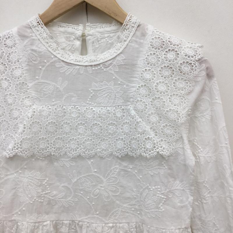 セレクトモカ select MOCA シャツ、ブラウス 長袖 FREE 刺繍 白 / ホワイト / レディース USED 古着 中古 10139190