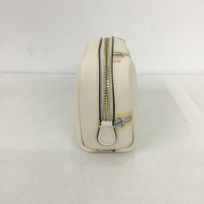 コーチ COACH ポーチ ポーチ リップ柄 ラウンドファスナー 総柄 マルチカラー / マルチカラー / レディース USED 古着 中古 10138843