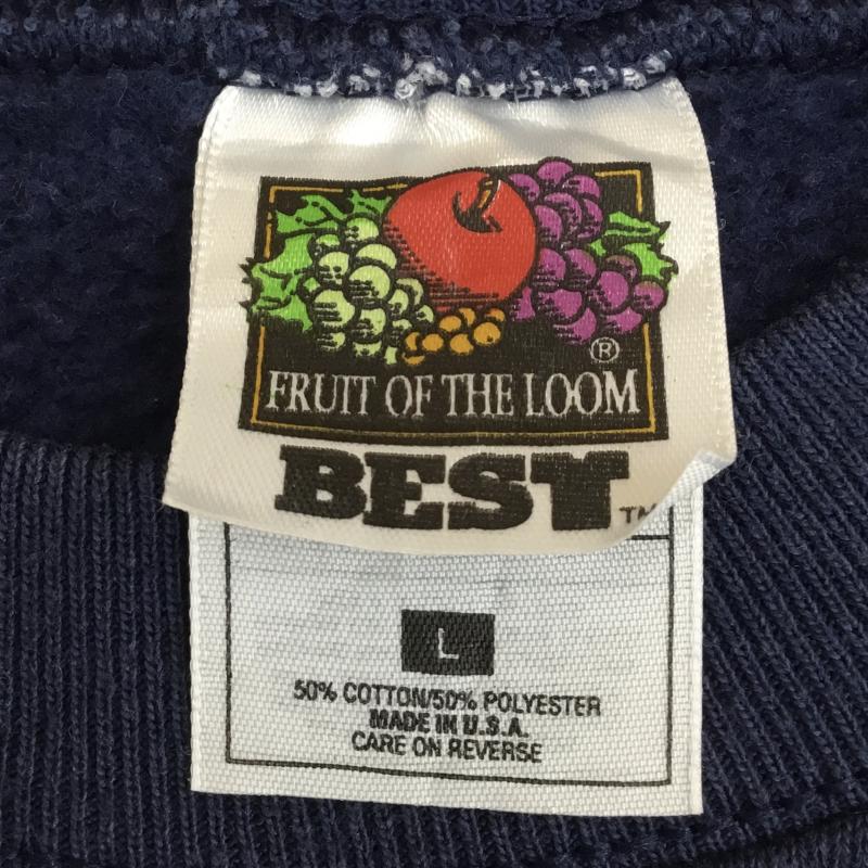 フルーツオブザルーム FRUIT OF THE LOOM トレーナー 長袖 L キャラクター 紺 / ネイビー / メンズ USED 古着 中古 10135950