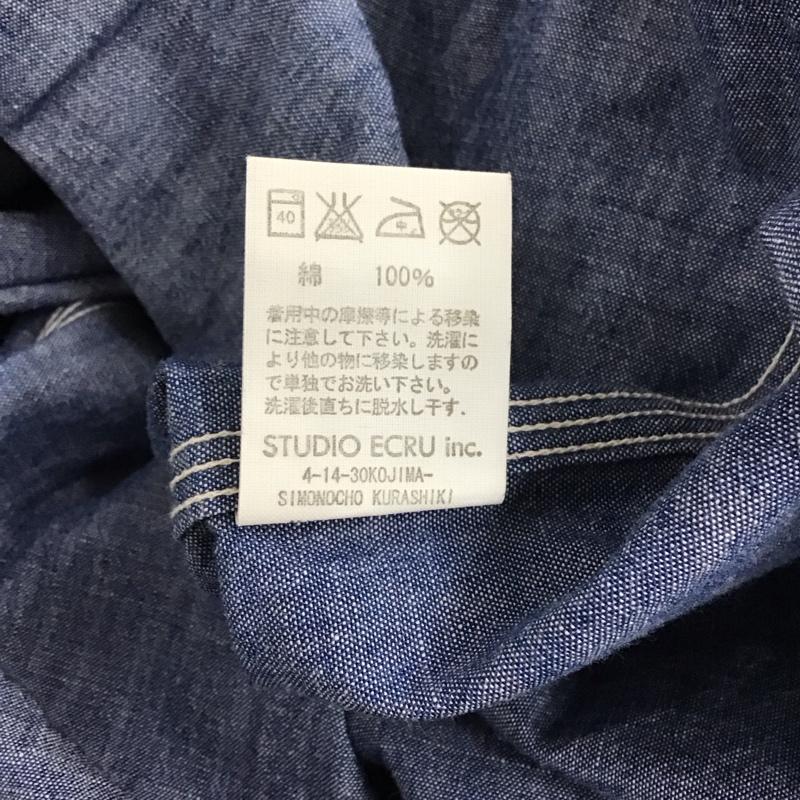 エフオービーファクトリー FOB FACTORY シャツ、ブラウス 半袖 F3285 シャンブレー ワークシャツ M 無地 青 / ブルー / メンズ USED 古着 中古 10123663