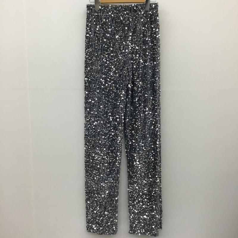 チュクラ chuclla パンツ サルエルパンツ スパンコール イージーパンツ 灰 / グレー / レディース USED 古着 中古 10139626