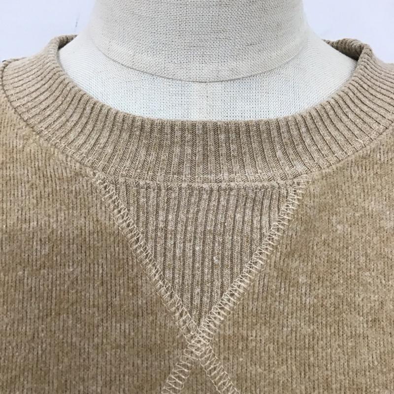 ザラ ZARA カットソー 長袖 5039 739 743 クロップド丈 スウェット M 無地 ベージュ / ベージュ / レディース USED 古着 中古 10121128