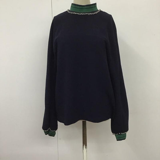 ザラ ZARA カットソー 長袖 S 無地 紺 / ネイビー /  レディース USED 古着 中古 10110294