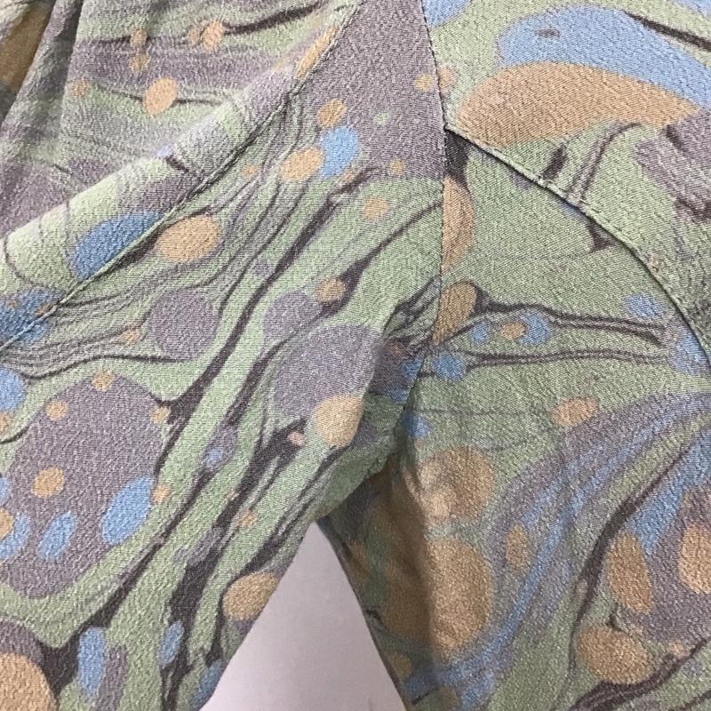 スローバイスライ THROW by SLY シャツ、ブラウス 七分袖 030ES030-1220 FRONT BUTTON SHIRRING BL パフスリーブ 肩パット FREE 総柄 マルチカラー / マルチカラー / レディース USED 古着 中古 10109488