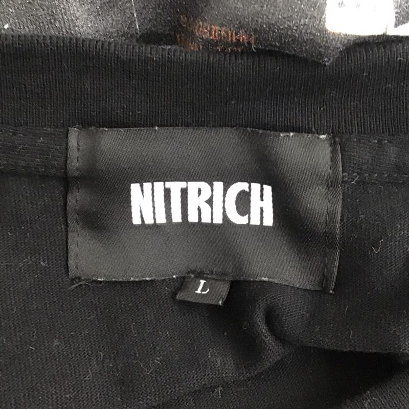 ナイトリッチ NITRICH Tシャツ 半袖 半袖カットソー プリントTシャツ クルーネックカットソー プリント 黒 / ブラック /  メンズ USED 古着 中古 10110877