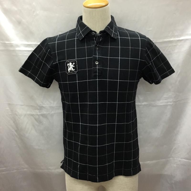 アール・ニューボールド R.NEWBOLD ポロシャツ 半袖 RN-MO-33950 チェック M ワンポイント 黒 / ブラック / メンズ USED 古着 中古 10109274