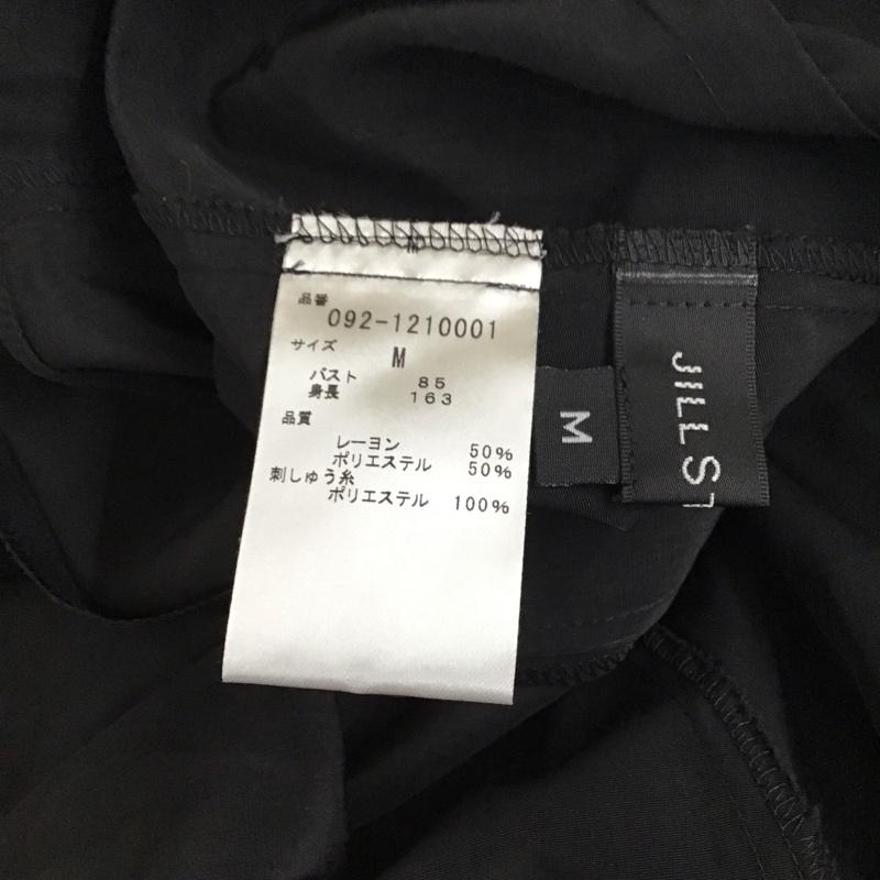 ジルスチュアート JILLSTUART シャツ、ブラウス 半袖 半袖シャツ カラーシャツ 半袖カットソー ビックカラー M 無地 黒 / ブラック / レディース USED 古着 中古 10118587