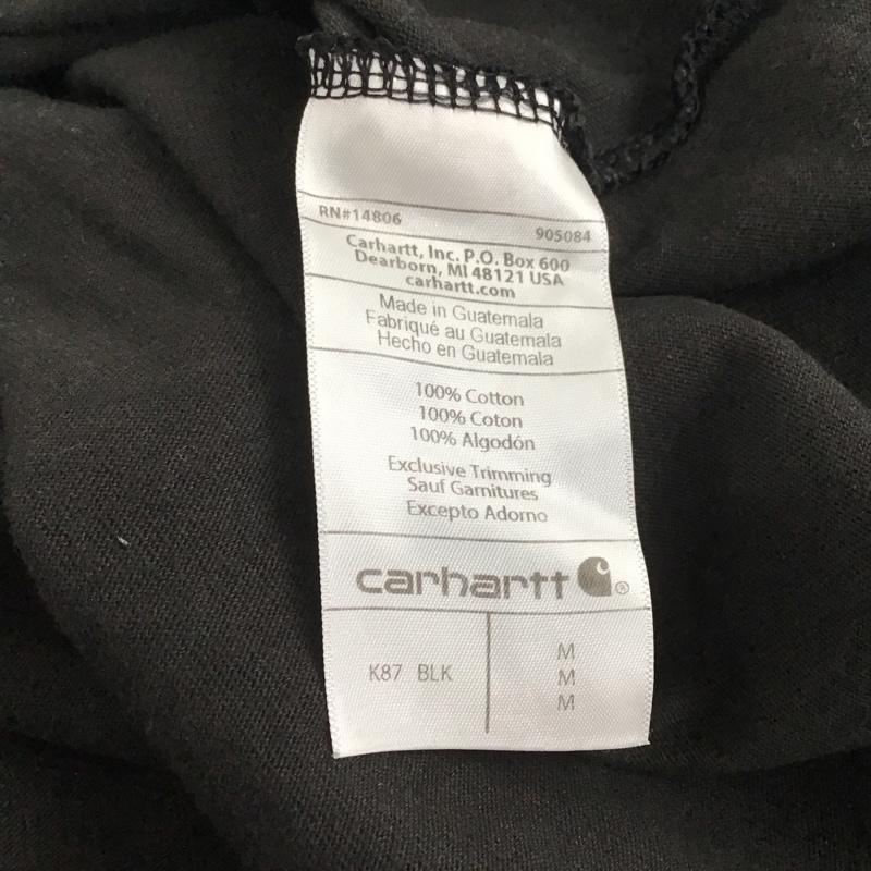 カーハート Carhartt Tシャツ 半袖 半袖カットソー プリントTシャツ クルーネックカットソー M ロゴ、文字 黒 / ブラック / メンズ USED 古着 中古 10132923