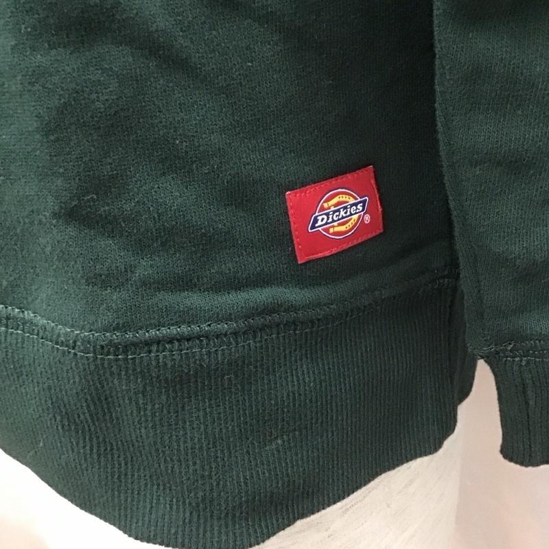 ディッキーズ Dickies トレーナー 長袖 長袖スウェット 長袖トレーナー リブカットソー 長袖カットソー プリントトレーナー M ロゴ、文字 緑 / グリーン / メンズ USED 古着 中古 10111805
