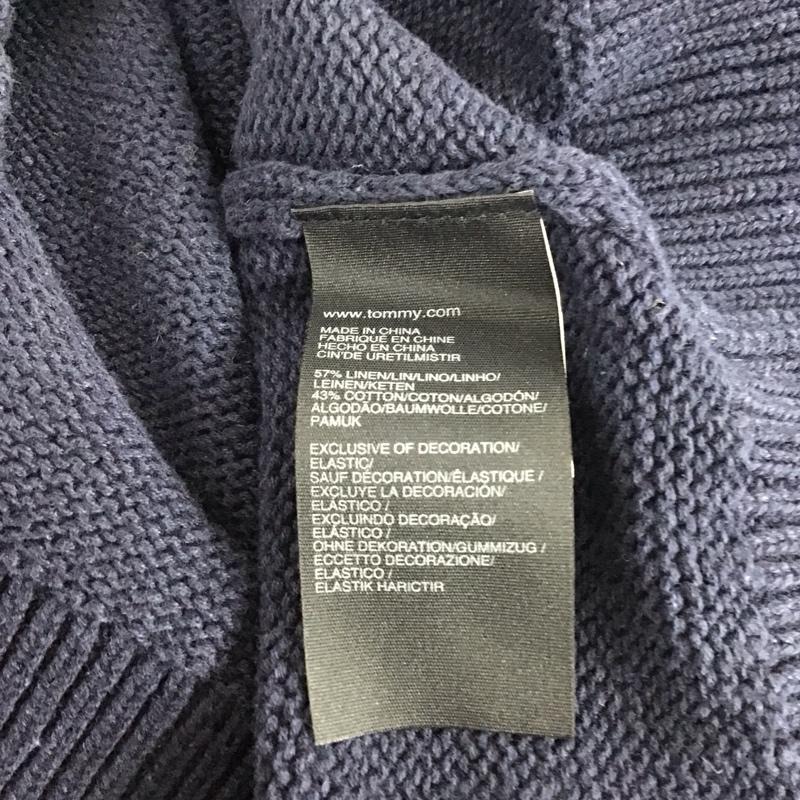 トミーヒルフィガー TOMMY HILFIGER ニット、セーター 長袖 長袖 L 無地 紺 / ネイビー / メンズ USED 古着 中古 10111148