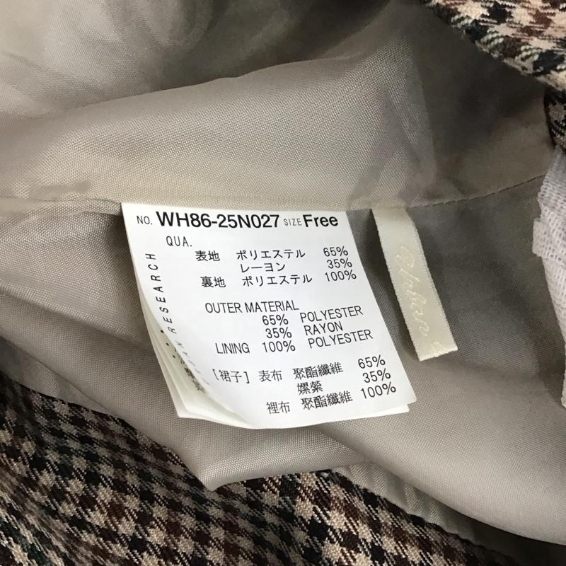 アーバンリサーチ URBAN RESEARCH スカート ロングスカート WH86-25N027 巻きスカート ラップスカート FREE チェック ベージュ / ベージュ / X 黒 / ブラック / X 茶 / ブラウン / X 緑 / グリーン / レディース USED 古着 中古 10112645