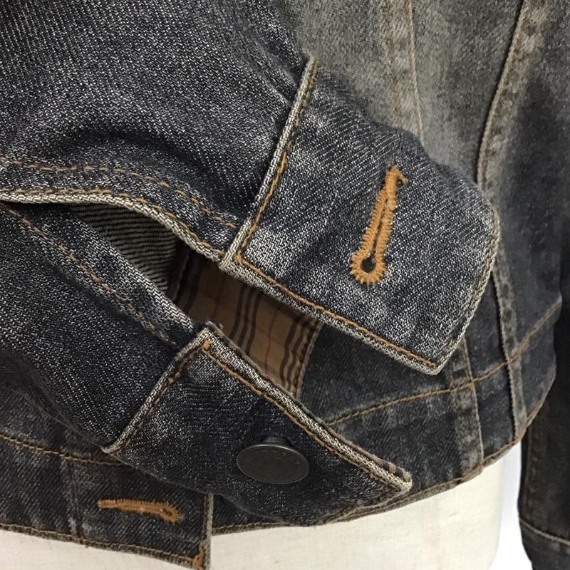 バーバリーロンドン Burberry London ジャケット、上着 ジャケット、ブレザー FC032-635 Gジャン デニムジャケット 38 無地 黒 / ブラック / レディース USED 古着 中古 10117386