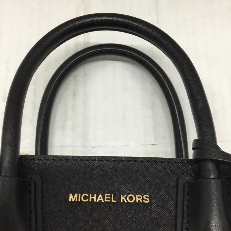 マイケルコース MICHAEL KORS ハンドバッグ ハンドバッグ 30S0GM9M6L 2WAY ショルダーバッグ ロゴ、文字 黒 / ブラック / X 金 / ゴールド / レディース USED 古着 中古 10107879
