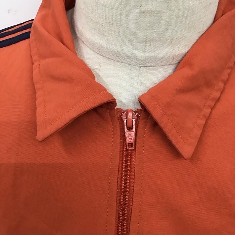 アディダス adidas ジャケット、上着 ジャケット、ブレザー dv3171 コーチジャケット ジップアップジャケット スポーツウェア ロゴ、文字 白 / ホワイト / X 橙 / オレンジ / メンズ USED 古着 中古 10123960