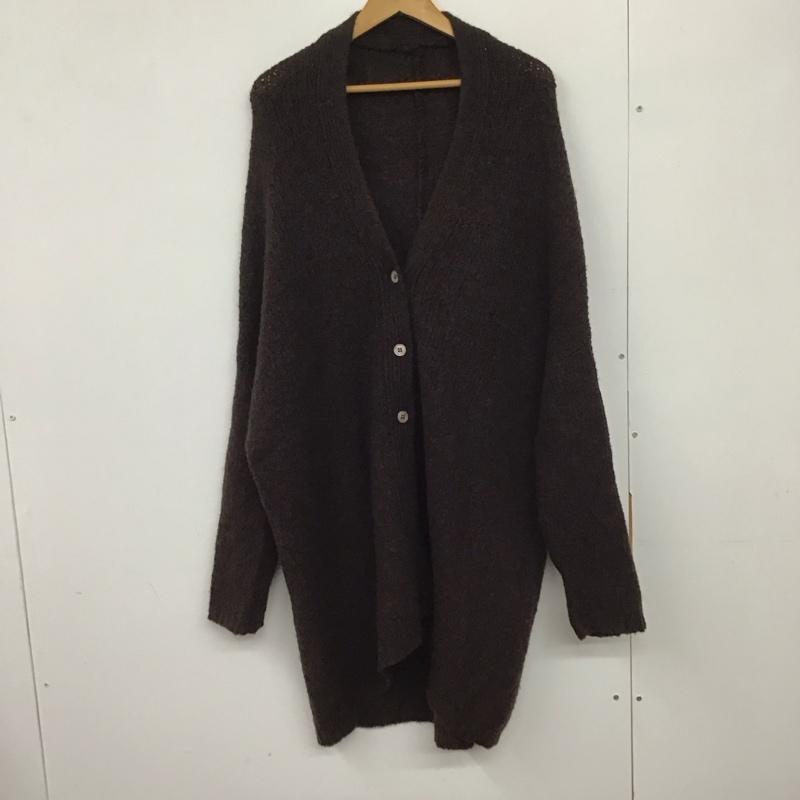 ニコアンド niko and... カーディガン 長袖 ニット 無地 茶 / ブラウン / レディース USED 古着 中古 10131967