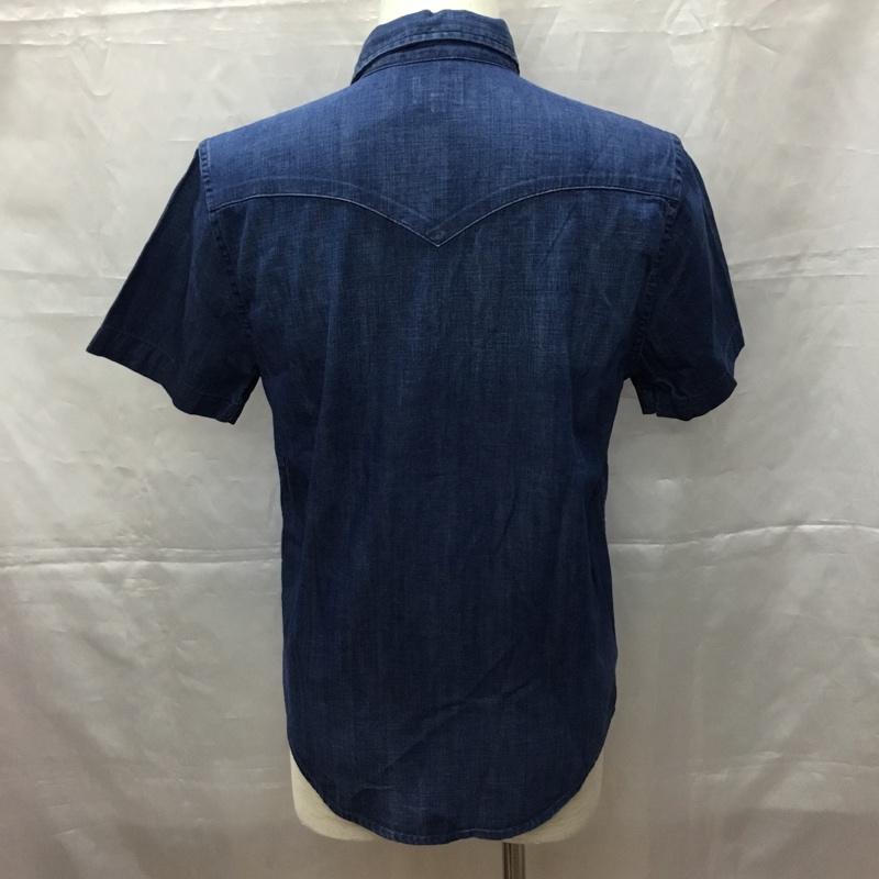 リーバイス Levi s シャツ、ブラウス 半袖 半袖シャツ カラーシャツ 半袖カットソー デニムシャツ S 無地 インディゴ / インディゴ /  メンズ USED 古着 中古 10108940