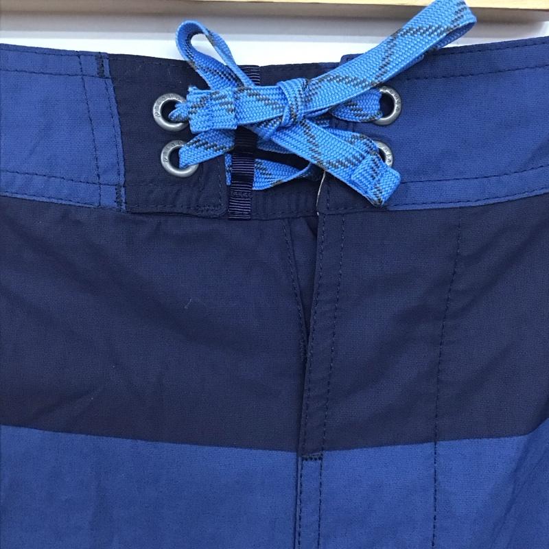 パタゴニア patagonia パンツ ショートパンツ 86621sp17 ショートパンツ ハーフパンツ 33インチ ボーダー柄 青 / ブルー / メンズ USED 古着 中古 10130817