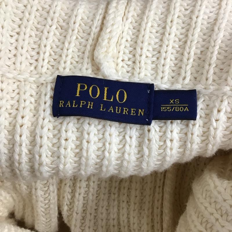 ポロラルフローレン POLO RALPH LAUREN ニット、セーター 長袖 長袖ニットカットソー ニット セーター タートルネックニット XS 無地 白 / ホワイト / レディース USED 古着 中古 10115977