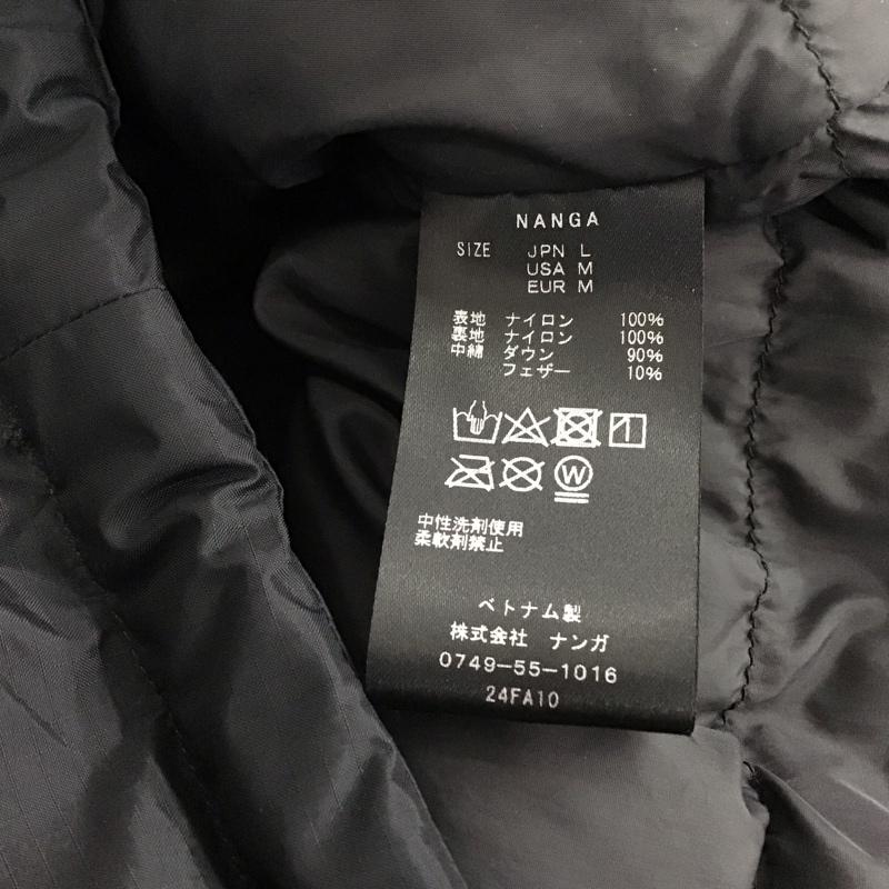 ナンガ NANGA ジャケット、上着 ジャンパー、ブルゾン ジップアップジャケット ナイロンジャケット アウター L ロゴ、文字 黒 / ブラック / メンズ USED 古着 中古 10139512