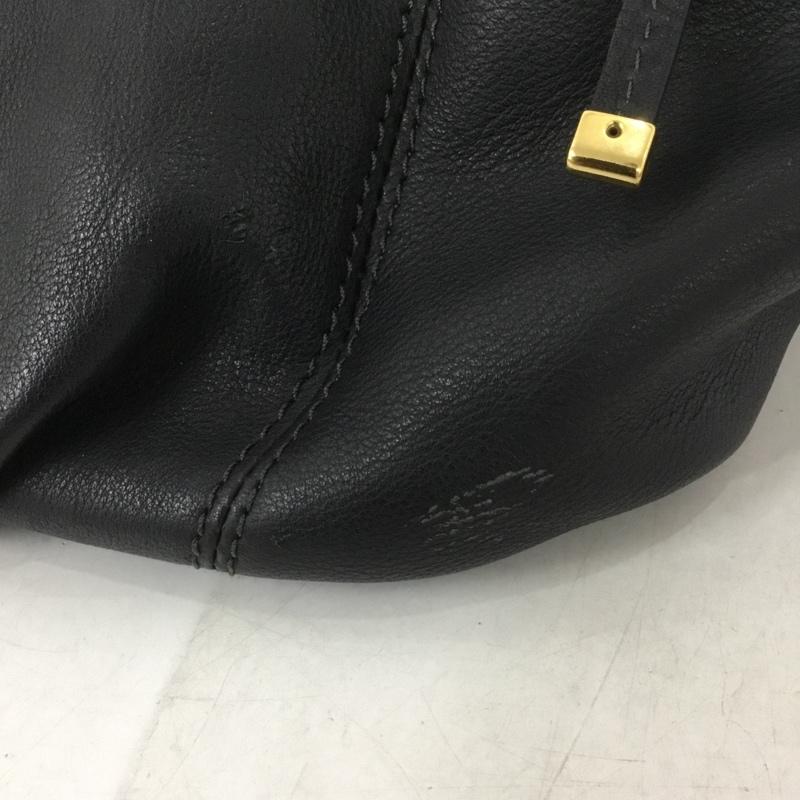 バーバリーブルーレーベル BURBERRY BLUE LABEL トートバッグ トートバッグ E2119-100-09 ハンドバッグ ロゴ、文字 黒 / ブラック / X 金 / ゴールド / レディース USED 古着 中古 10140048