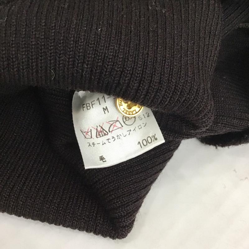 バーバリーブルーレーベル BURBERRY BLUE LABEL アンサンブルニット 長袖 FBF33-577 Vネックカーディガン 半袖ニット M チェック 黒 / ブラック / レディース USED 古着 中古 10109407