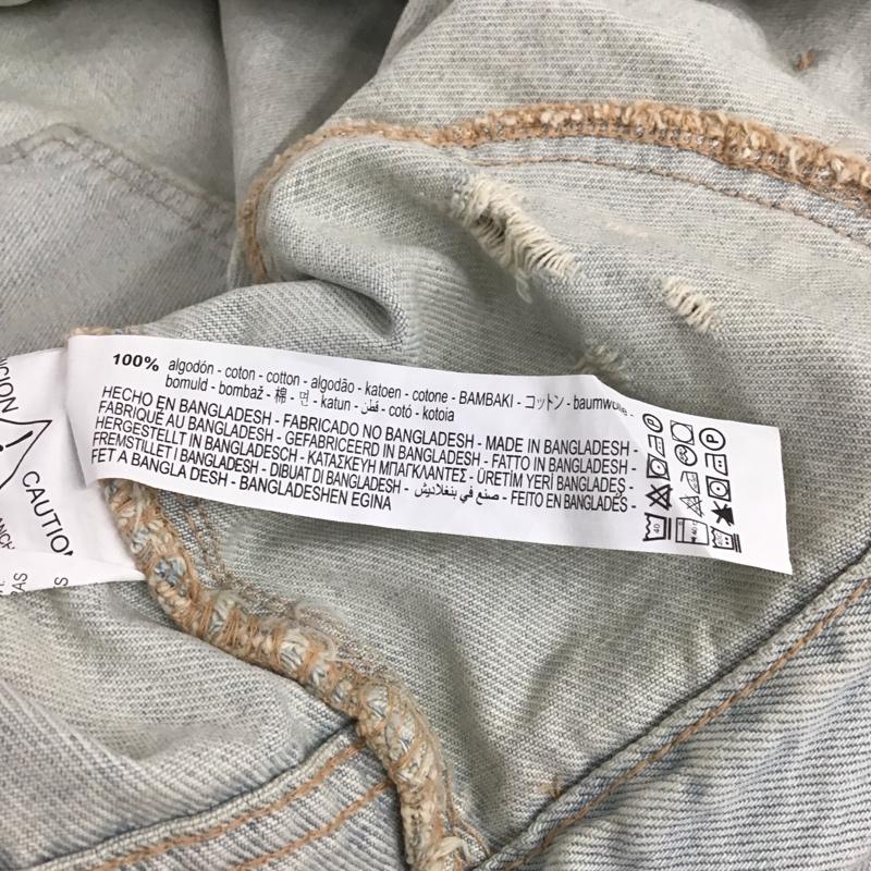 ザラ ZARA ジャケット、上着 ジャケット、ブレザー 5252/270/406 リメイク デニムジャケット L 無地 水色 / ライトブルー / レディース USED 古着 中古 10133674