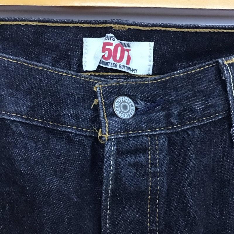 リーバイストラウスアンドコー Levi Strauss & co. パンツ デニム、ジーンズ デニムパンツ ワイドパンツ カジュアルパンツ 38 無地 黒 / ブラック / メンズ USED 古着 中古 10130934