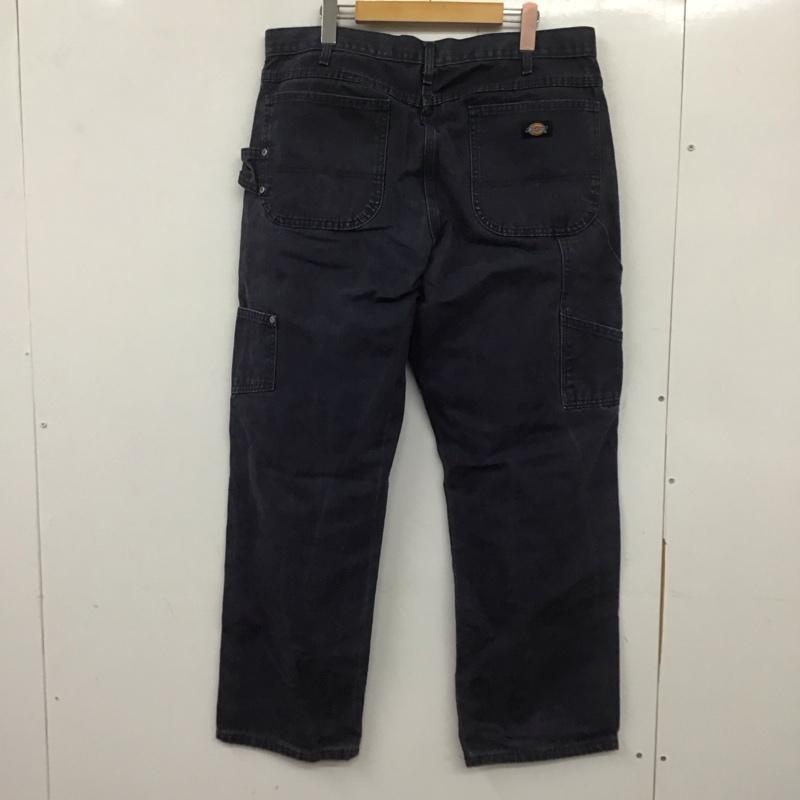 ディッキーズ Dickies パンツ ワークパンツ、ペインターパンツ ワークパンツ ワイドパンツ カジュアルパンツ 36インチ ロゴ、文字 紺 / ネイビー / メンズ USED 古着 中古 10138943