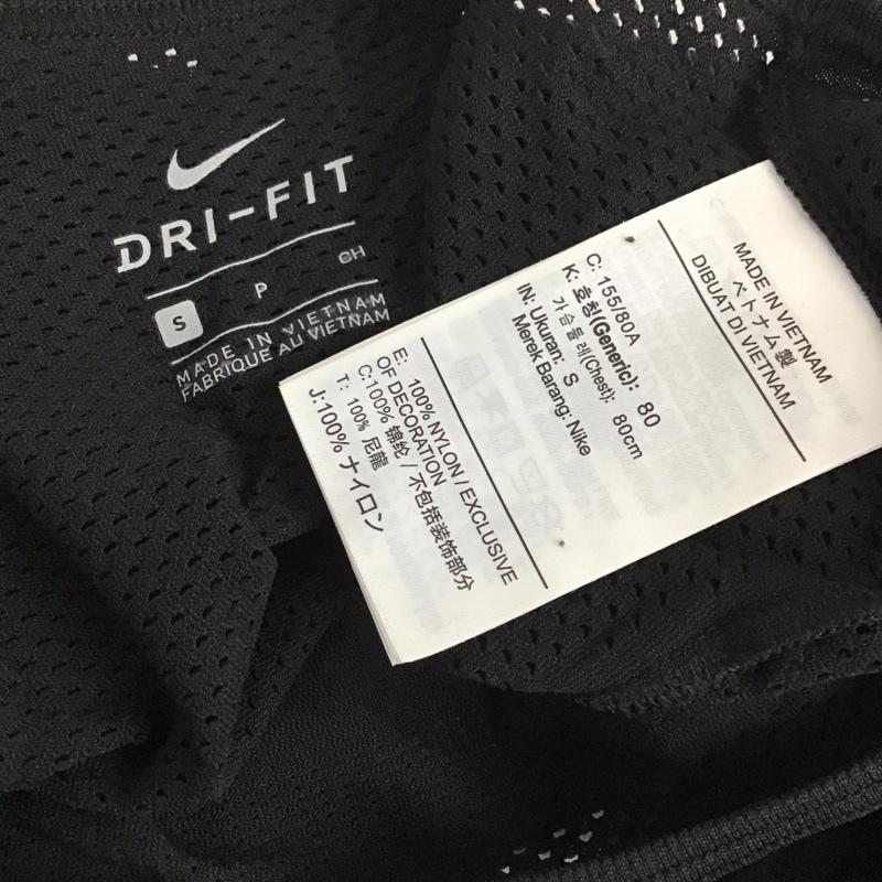 ナイキ NIKE Tシャツ 長袖 AT0783-010 DRI-FIT スポーツウェア メッシュ タグ付き S ワンポイント 黒 / ブラック / レディース USED 古着 中古 10135601