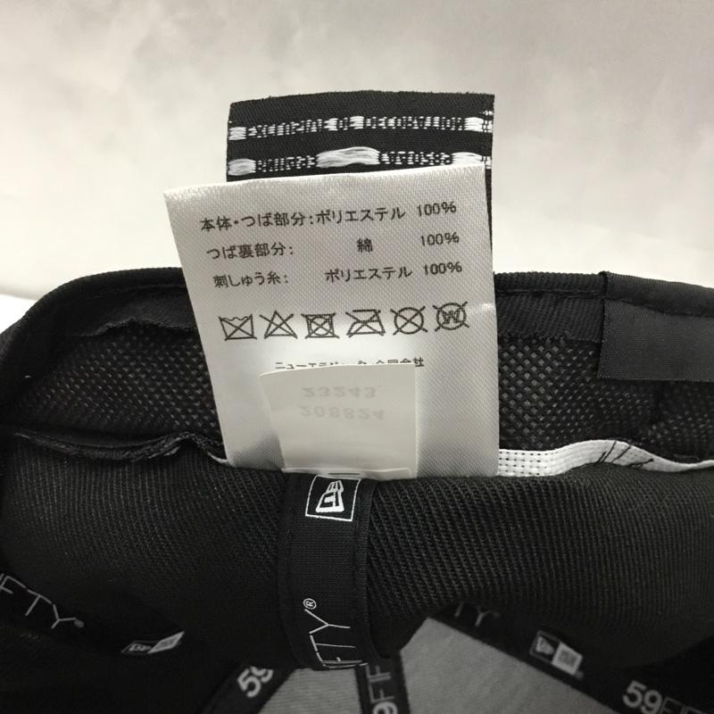 ニューエラ NEW ERA 帽子 キャップ 59FIFTY 62.5cm ロゴ、文字 黒 / ブラック / メンズ USED 古着 中古 10106687