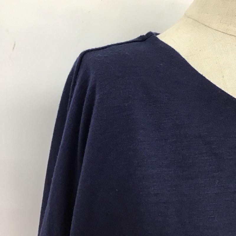 セシルマクビー CECIL McBEE カットソー 七分袖 M 無地 紺 / ネイビー /  レディース USED 古着 中古 10114011