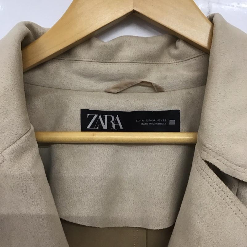 ザラ ZARA ベスト ベスト 8372 246 712 ロング丈 ジレ M 無地 ベージュ / ベージュ / レディース USED 古着 中古 10138661