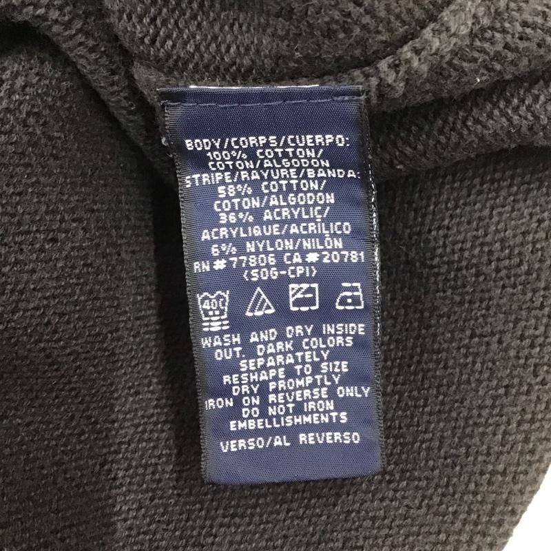 トミーヒルフィガー TOMMY HILFIGER ニット、セーター 長袖 XXL ロゴ、文字 チャコールグレー / チャコールグレー / メンズ USED 古着 中古 10111842
