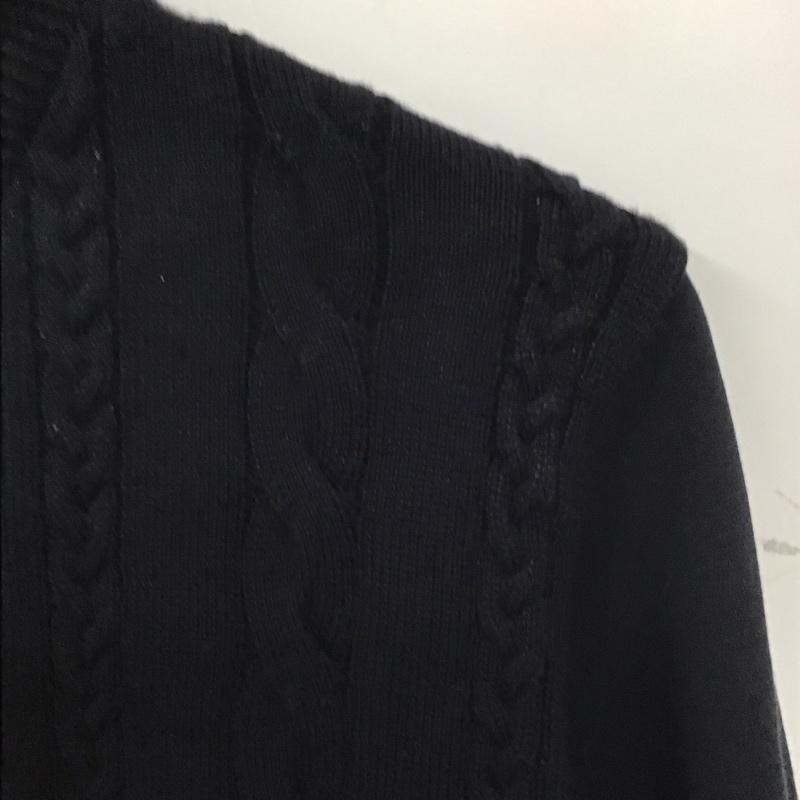 ブラックレーベルクレストブリッジ BLACK LABEL CRESTBRIDGE ニット、セーター 長袖 長袖ニットカットソー クルーネック セーター 2 無地 紺 / ネイビー / メンズ USED 古着 中古 10133184