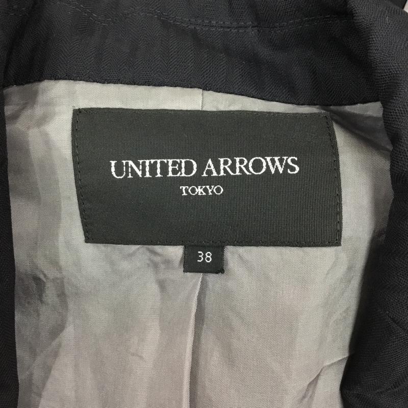 ユナイテッドアローズ UNITED ARROWS セットアップ セットアップ セットアップ フォーマルジャケット スクエアスカート 2点セット 38 ストライプ 紺 / ネイビー / レディース USED 古着 中古 10109998