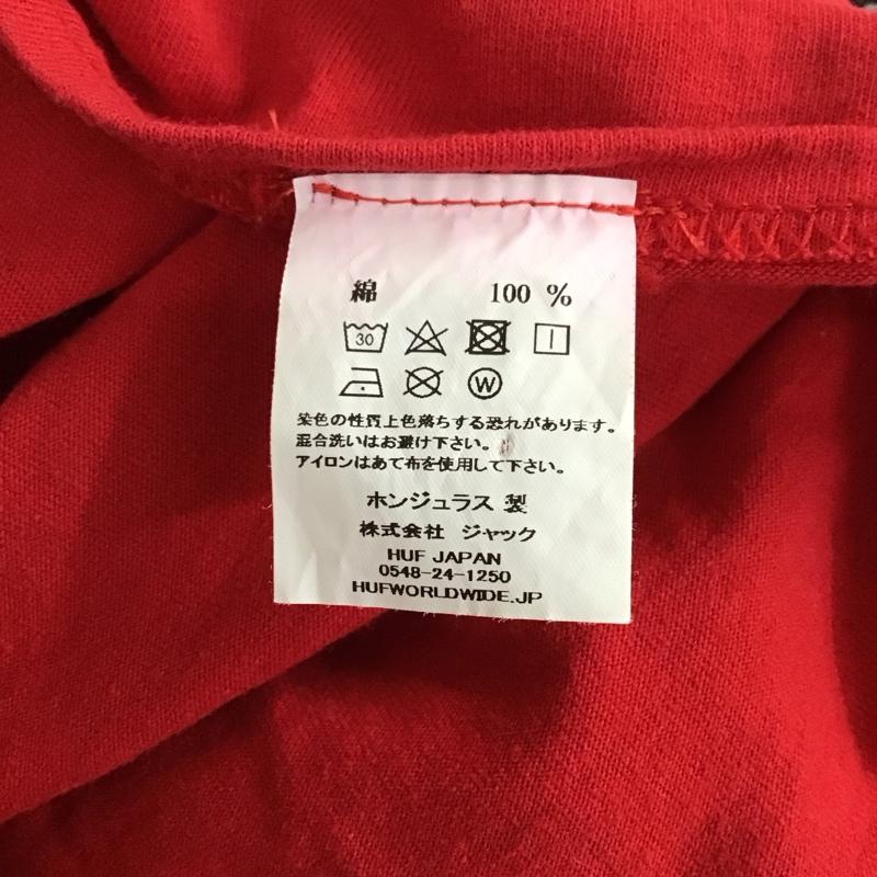ハフ HUF Tシャツ 長袖 YEAR OF THE RAT LS TEE 干支 ネズミ L プリント 赤 / レッド / メンズ USED 古着 中古 10118090