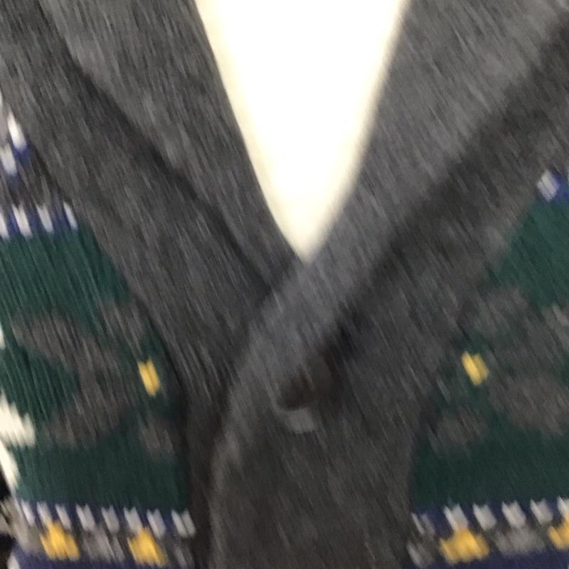 トミーヒルフィガー TOMMY HILFIGER カーディガン 長袖 長袖ニットカーディガン セーター 前開きボタンニットカーディガン S 総柄 マルチカラー / マルチカラー / メンズ USED 古着 中古 10111262