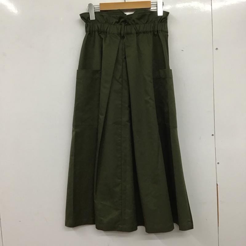 ジーナシス JEANASIS スカート ロングスカート JS050230AD フレアスカート FREE 無地 カーキ / カーキ / レディース USED 古着 中古 10138565