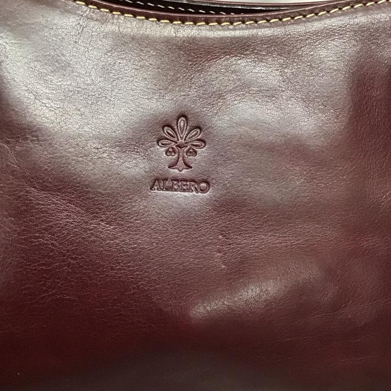 アルベロ ALBERO ハンドバッグ ハンドバッグ レザー ロゴ、文字 紫 / パープル / レディース USED 古着 中古 10120211