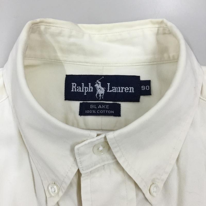 ラルフローレン RALPHLAUREN シャツ、ブラウス 長袖 長袖シャツ カラーシャツ 長袖カットソー ボタンダウンシャツ ロゴ、文字 オフホワイト / オフホワイト /  メンズ USED 古着 中古 10113284